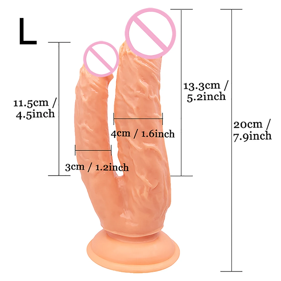 S51765d6f1f8e49aab118c8919872878az Double Dildos Double Penetration Vagina and Anus Soft Penis Realistic Dick Anal Plug Big Phallus But - Image 2
