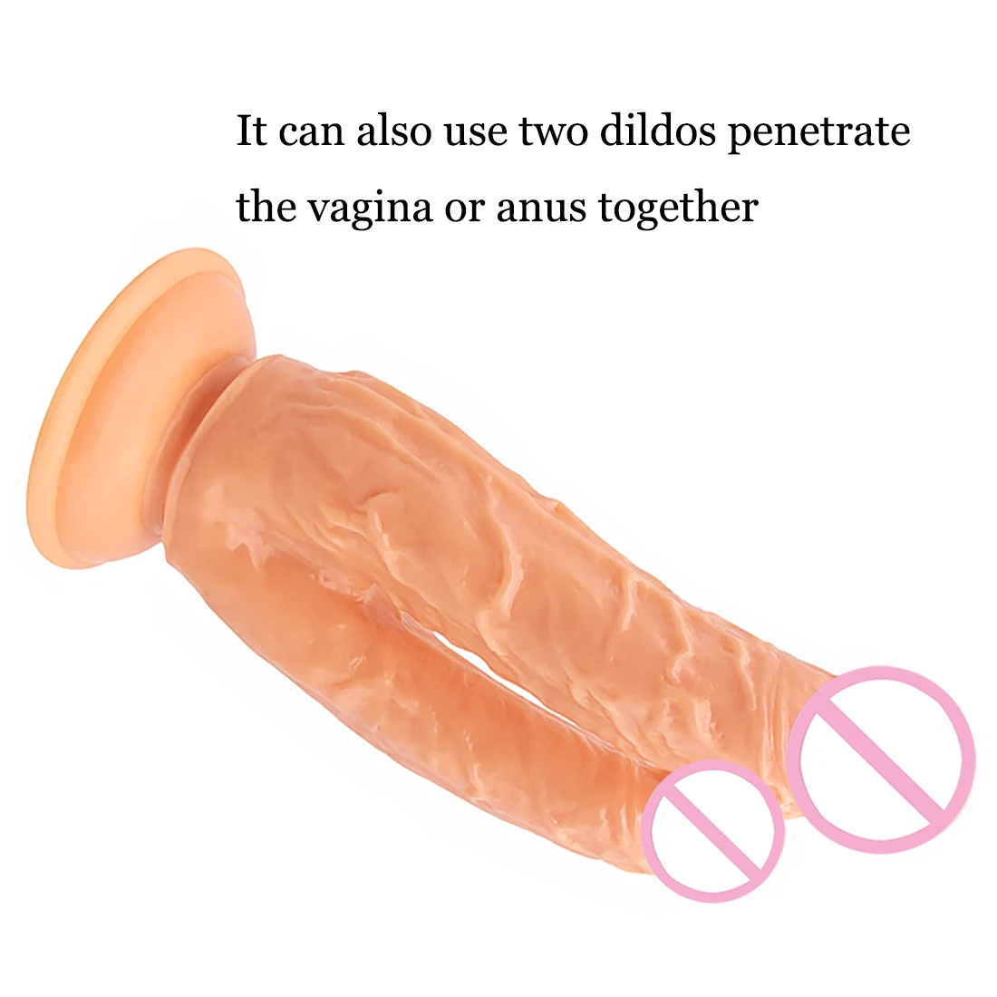 S69a190a3524e4f658a6719f3610affecV Double Dildos Double Penetration Vagina and Anus Soft Penis Realistic Dick Anal Plug Big Phallus But - Image 5
